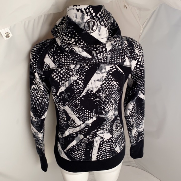 Lululemon Scuba full zip hoodie in Static Mist black and white 6 - Picture 4 of 12